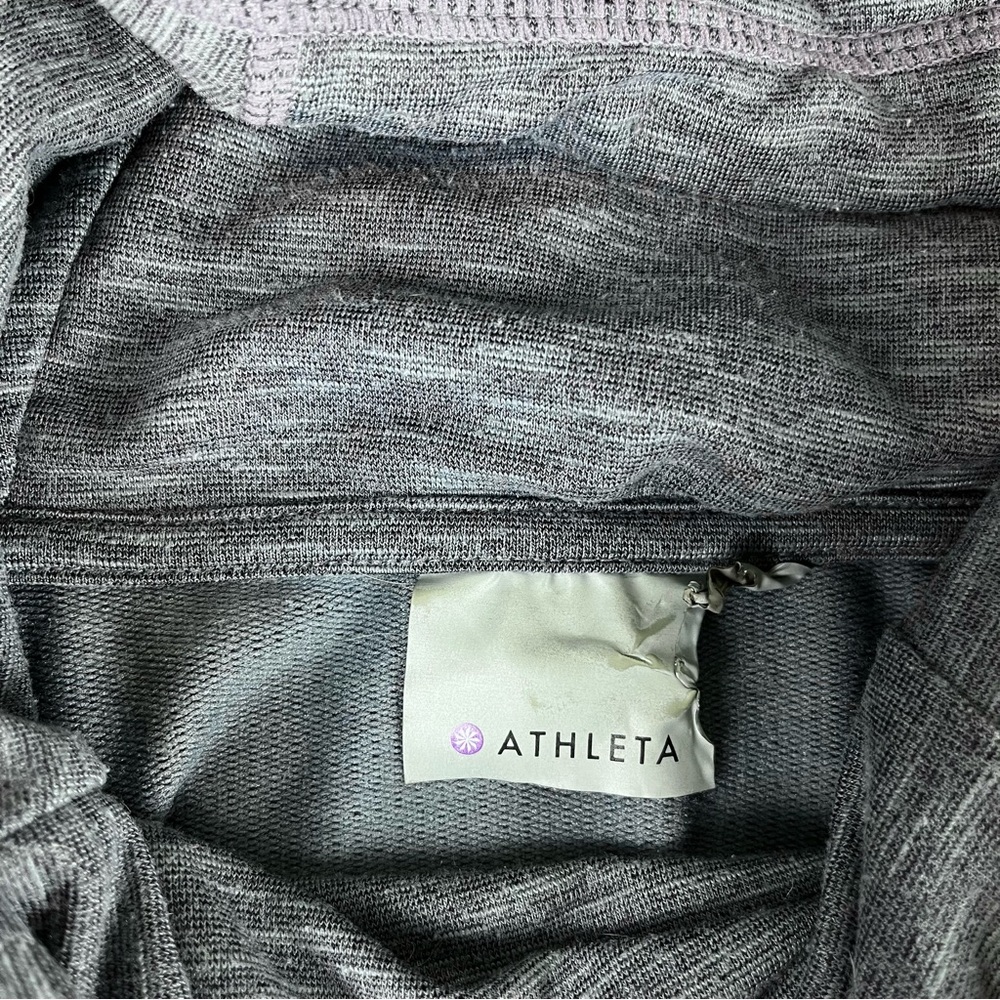 Athleta hooded cowl neck heather slate blue M/L - Picture 2 of 10